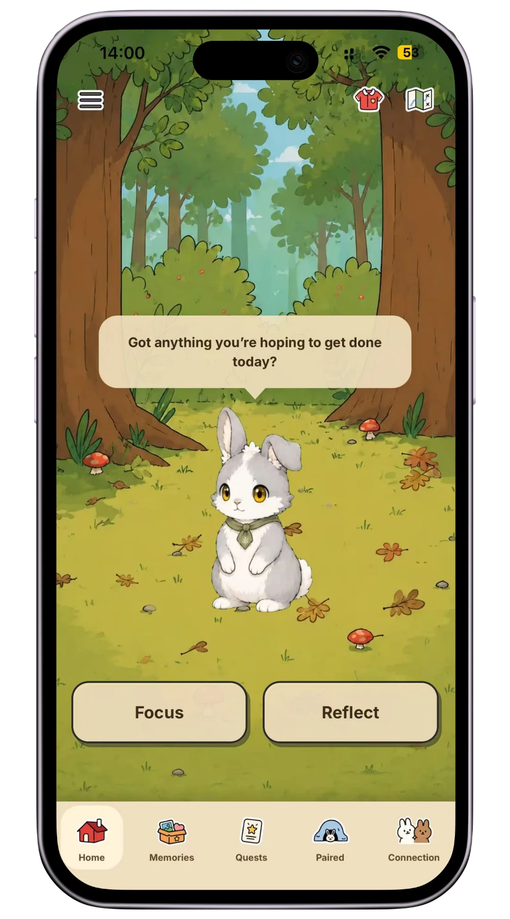 Burrow app home screen